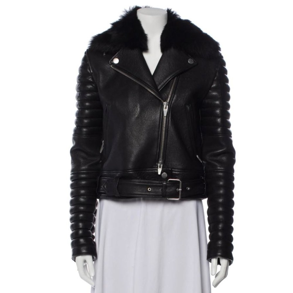 The Arrivals Ranier Lambskin Fur Trimmed Jacket